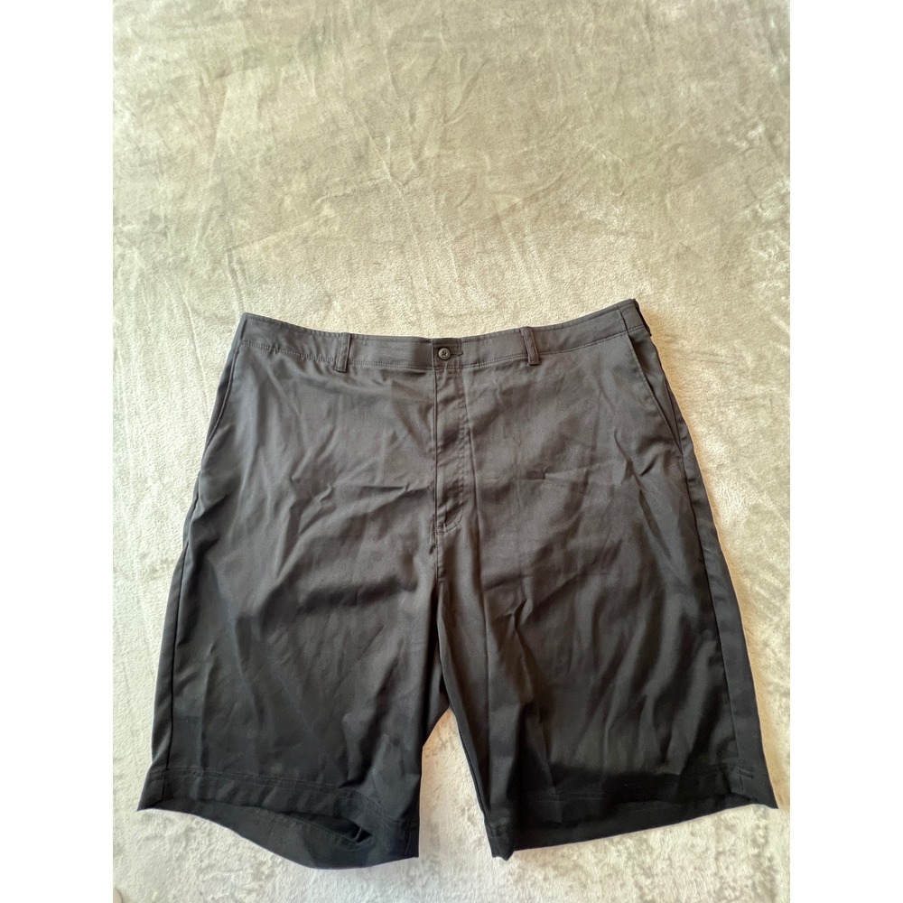Pro Tour Golf Shorts Mens 44 Black Performance Flat Front Stretch